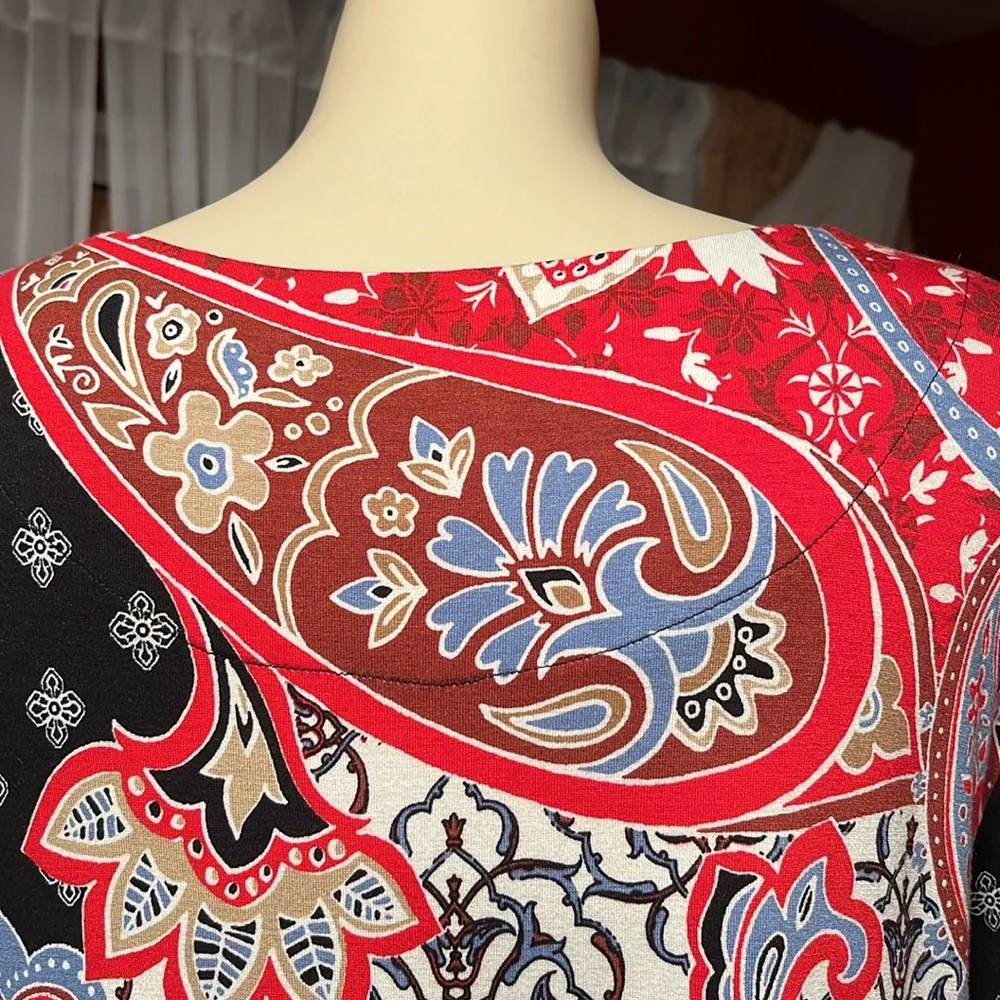 BNWOT Ruby Rd. Multicolor paisley top. - Picture 8 of 12